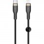 FIXED плетен кабел за зареждане и пренос на данни PD 60W USB-C / Lightning - MFi за iPhone / iPad iPod / AirPods - 2 м - черен