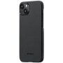 Pitaka MagEZ 4 600D кейс с мотив на въглеродни влакна за iPhone 15 Plus - сив