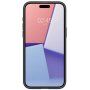 Spigen Crystal Hybrid прозрачен кейс с пъстра рамка за iPhone 15 Pro - черен
