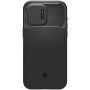Spigen Optik Armor MagFit устойчив кейс с подвижна защита на камерата и MagSafe за iPhone 15 Pro Max - черен