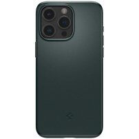 Spigen Thin Fit изключително тънък кейс за iPhone 15 Pro Max - тъмно зелен