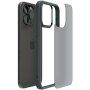 Spigen Ultra Hybrid Matte прозрачен матиран кейс за iPhone 15 Pro Max - тъмно зелен