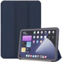 Матов калъф със стойка за iPad mini 6 / mini 7 - тъмно син