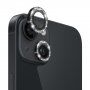 NORTHJO стъкла с блестящи рамки за защита на лещи на задния фотоапарат за iPhone 13 / 13 Mini - черна
