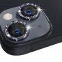 NORTHJO стъкла с блестящи рамки за защита на лещи на задния фотоапарат за iPhone 13 / 13 Mini - черна