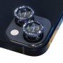 NORTHJO стъкла с блестящи рамки за защита на лещи на задния фотоапарат за iPhone 13 / 13 Mini - черна