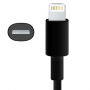 Кабел USB-A / Lightning пренос на данни и зареждане за iPhone / iPad / iPod / AirPods - 2 m - черен
