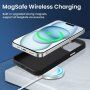 Устойчив силиконов калъф с MagSafe за iPhone 15 Pro - тъмносин