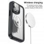 Удароустойчив водоустойчив калъф с MagSafe за iPhone 15 Pro Max - черно