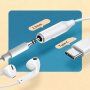 Редуктор USB-C male / 3,5мм jack female за iPhone / iPad / MacBook - бял
