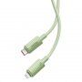 Baseus екологично разградим плетен кабел за зареждане и пренос на данни PD 20W USB-C / Lightning за iPhone / iPad / iPod / AirPods - 2 м - светлозелен