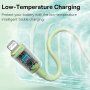 Baseus екологично разградим плетен кабел за зареждане и пренос на данни PD 20W USB-C / Lightning за iPhone / iPad / iPod / AirPods - 2 м - светлозелен