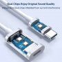 Аудио адаптер USB-C male / Lightning female за iPhone - бял