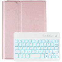 Калъф с клавиатура с подсветка за iPad mini 6 / mini 7 - розово