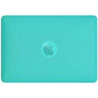 Матов прозрачен калъф с отваряща се стойка за MacBook Air 13" (A1237 / A1304 / A1369 / A1466) - тюркоазен