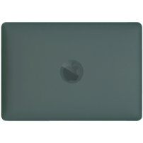 Матов прозрачен калъф с отваряща се стойка за MacBook Air 15" (A2941 / A3114) - тъмнозелен