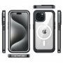 Удароустойчив калъф с подсилени ъгли и MagSafe за iPhone 15 Plus - черно