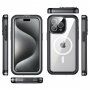 Удароустойчив водоустойчив калъф с MagSafe за iPhone 15 Pro Max - черно