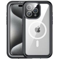 Удароустойчив водоустойчив калъф с MagSafe за iPhone 15 Pro Max - черно