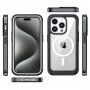 Удароустойчив калъф с подсилени ъгли и MagSafe за iPhone 15 Pro Max - черно
