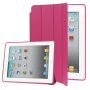Калъф със стойка и функция за събуждане / сън за iPad 2 / 3 / 4 - фуксия