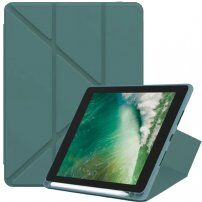 Калъф със стойка оригами и място за Apple Pencil за iPad mini 4 / 5 - петролносиньо