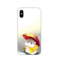 Защитен кейс за iPhone XS Max - хамстер под чадър
