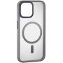 MOMAX Прозрачен калъф с MagSafe за iPhone 15 - сив