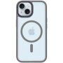MOMAX Прозрачен калъф с MagSafe за iPhone 15 - сив
