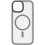 MOMAX Прозрачен калъф с MagSafe за iPhone 15 - сив