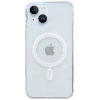 Лъскав прозрачен калъф с MagSafe за iPhone 15 Plus - прозрачен