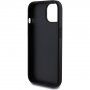 Guess Fixed Glitter 4G Metal Logo блестящ калъф за iPhone 12 / 12 Pro - черен