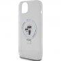 Karl Lagerfeld Ringstand Karl and Choupette калъф с изваждаща се стойка и MagSafe за iPhone 15 Plus - прозрачен
