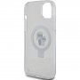 Karl Lagerfeld Ringstand Karl and Choupette калъф с изваждаща се стойка и MagSafe за iPhone 15 Plus - прозрачен