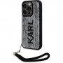 Karl Lagerfeld Sequins Reversible калъф с двустранни пайети за iPhone 15 Pro Max - черно-сребърен