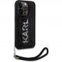 Karl Lagerfeld Sequins Reversible калъф с двустранни пайети за iPhone 15 Pro Max - черно-сребърен