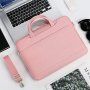 Просторна чанта с регулируема дръжка за iPad до 13" / MacBook до 14" - розова