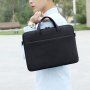 Просторна чанта с регулируема дръжка за iPad до 13" / MacBook до 14" - черна