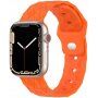 Силиконова каишка с геометричен мотив за Apple Watch Ultra 49мм / 45мм / 44мм / 42мм - оранжев