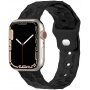 Силиконова каишка с геометричен мотив за Apple Watch Ultra 49мм / 45мм / 44мм / 42мм - черен