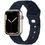 Силиконова каишка с геометричен мотив за Apple Watch Ultra 49мм / 45мм / 44мм / 42мм - тъмносин