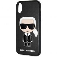 Karl Lagerfeld Ikonik TPU калъф за iPhone X / XS - черна