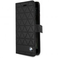 BMW Hexagon leather Book калъф за iPhone 7 Plus / 8 Plus - черна