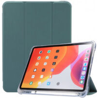 Смарт калъф със стойка и място за Apple Pencil за iPad Air 4 (2020) / Air 5 (2022) - петролено сив