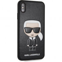 Karl Lagerfeld Ikonik TPU калъф за iPhone XS Max - черна