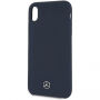 Mercedes Silicon / Fiber case Lining кейс за iPhone XR - морски синя