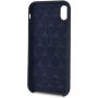 Mercedes Silicon / Fiber case Lining кейс за iPhone XR - морски синя