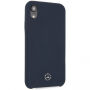 Mercedes Silicon / Fiber case Lining кейс за iPhone XR - морски синя