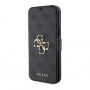 Guess 4G Metal Logo сгъваем калъф за iPhone 15 Plus - сиво