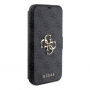 Guess 4G Metal Logo сгъваем калъф за iPhone 15 Plus - сиво